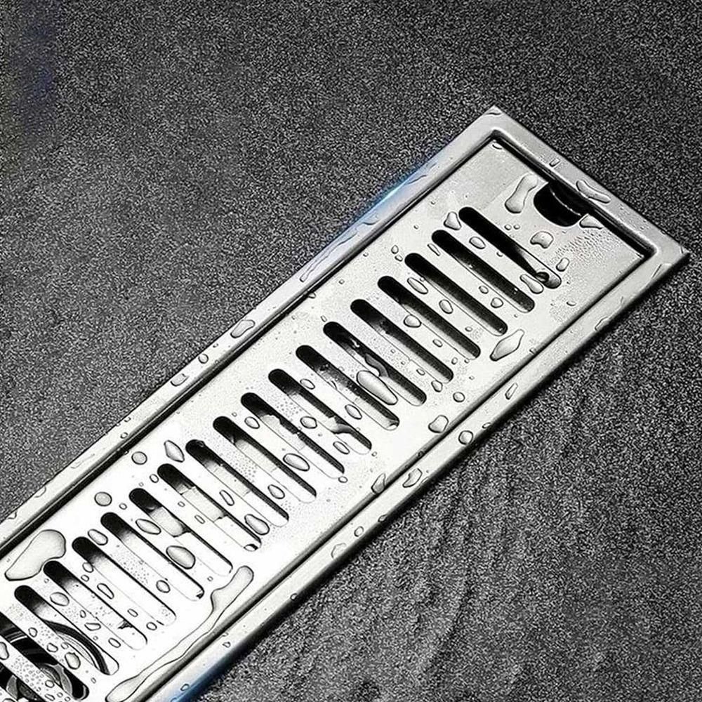 Ralo Linear Inox 50cm Banheiro Area Externa Lavabo Piscina Quintal Anti Odor Anti Inseto Higienico - 8