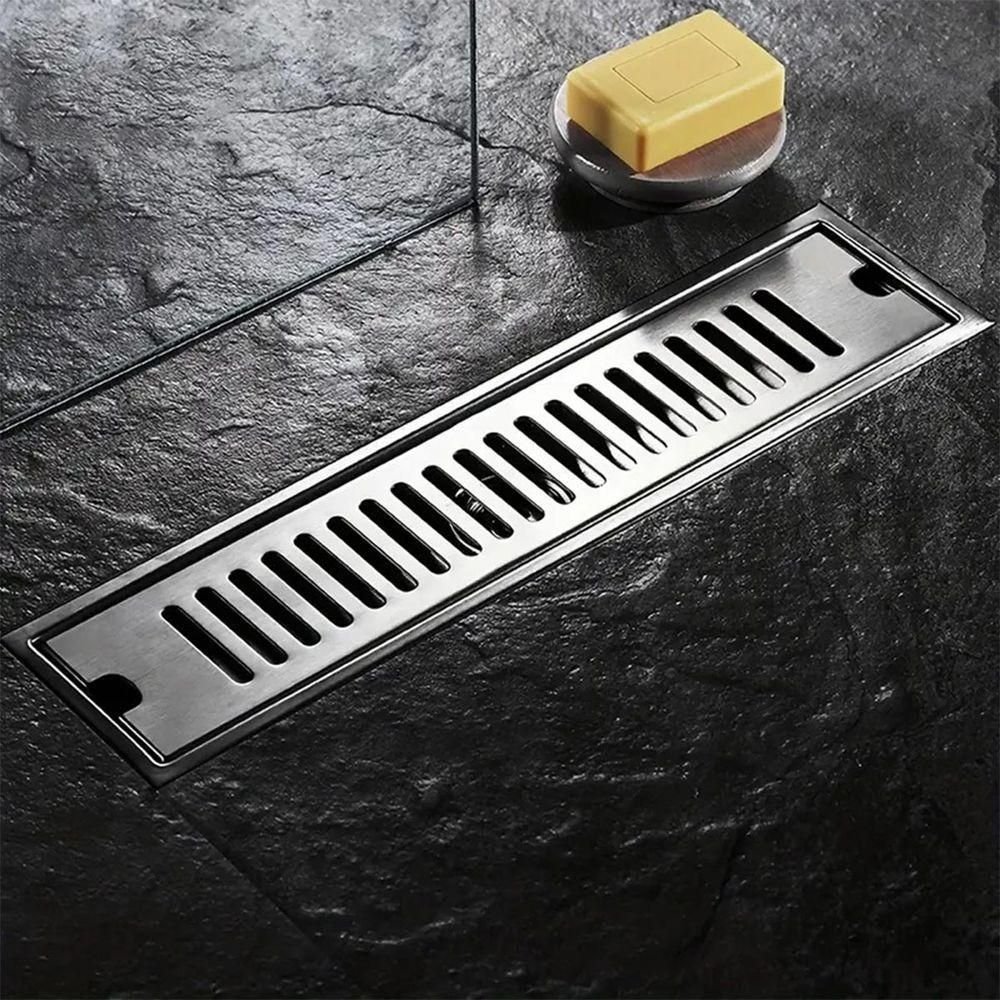 Ralo Linear Inox 50cm Banheiro Area Externa Lavabo Piscina Quintal Anti Odor Anti Inseto Higienico - 7