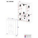 Ver imagem 4 de Guarda-roupa Infantil 122cm com Vidro 4 Portas e 2 Gavetas Pirulito Multimóveis Mp4468 Bco/madeirado