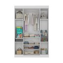 Ver imagem 5 de Guarda-roupa Infantil 122cm com Vidro 4 Portas e 2 Gavetas Pirulito Multimóveis Mp4468 Bco/madeirado