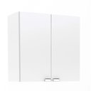 Ver imagem 2 de Armário Aéreo Carol 59,3cm 2 Portas MDF Bater Branco com Puxador Cozinha Mobigu