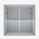 Ver imagem 4 de Armário Aéreo Carol 59,3cm 2 Portas MDF Bater Branco com Puxador Cozinha Mobigu