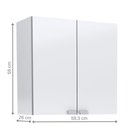 Ver imagem 5 de Armário Aéreo Carol 59,3cm 2 Portas MDF Bater Branco com Puxador Cozinha Mobigu
