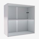 Ver imagem 3 de Armário Aéreo Carol 59,3cm 2 Portas MDF Bater Branco com Puxador Cozinha Mobigu