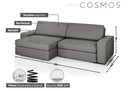 Ver imagem 3 de Sofá Retrátil e Reclinável 5 Lugares Linho com Molas Cosmos 280cm Bege Marfim