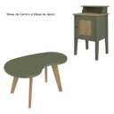 Ver imagem 5 de Conjunto Charlotte 180cm Retrô Tv 75" 4 Peças Carvalho / Menta