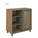 Ver imagem 4 de Conjunto Charlotte 180cm Retrô Tv 75" 4 Peças Carvalho / Menta