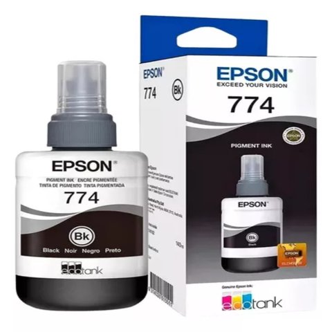 Tinta Epson 774 Ecotank T774120-al Preto M205 / M100 / M105 / L606 / L656 / L1455