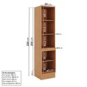Ver imagem 4 de Paneleiro Planejado 2 Portas 50cm Aroeira CabeCasa MadeiraOriginals Cinza/Sereno