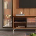 Ver imagem 4 de Estante para TV Home Theater 75" 100% MDF 254cm Cristaleiras Reflecta LED Interno Canella