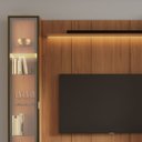 Ver imagem 7 de Estante para TV Home Theater 75" 100% MDF 254cm Cristaleiras Reflecta LED Interno Canella