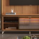 Ver imagem 6 de Estante para TV Home Theater 75" 100% MDF 254cm Cristaleiras Reflecta LED Interno Canella