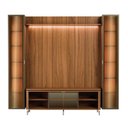 Ver mais imagens de Estante para TV Home Theater 75" 100% MDF 254cm Cristaleiras Reflecta LED Interno Canella