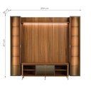 Ver imagem 2 de Estante para TV Home Theater 75" 100% MDF 254cm Cristaleiras Reflecta LED Interno Canella
