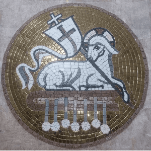 Símbolo Sacro I Cordeiro de Deus - Símbolo de Cristo Mosaico 150cm