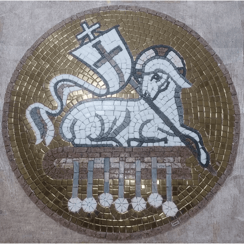 Símbolo Sacro I Cordeiro de Deus - Símbolo de Cristo Mosaico 150cm