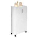 Ver imagem 7 de Guarda Roupa Solteiro Versa 4 Portas Branco Rosa Flex Fosco com Armário Multiuso Brisa Branco Fosco