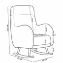 Ver imagem 5 de Poltrona de Amamentação com Balanço Base Milka Ternura D02 Linho Verde Claro C-47 - Lyam Decor