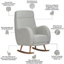 Ver imagem 4 de Poltrona de Amamentação com Balanço Base Milka Ternura D02 Linho Verde Claro C-47 - Lyam Decor