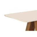 Ver imagem 4 de Mesa P- Cozinha Kiara C- Tampo Madeirado C- Vidro Curvo 120x90cm Freijo-Off White - DJ Móveis