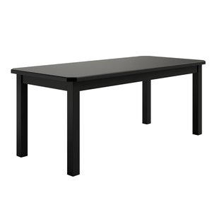 Mesa de Madeira Maciça Preto 200x88 para Cozinha Sala Jantar Sfa