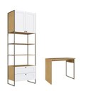 Ver imagem 2 de Conjunto Office Completo 100% MDF com Escrivaninha e Armário Organizador 240cm Yescasa