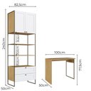 Ver imagem 3 de Conjunto Office Completo 100% MDF com Escrivaninha e Armário Organizador 240cm Yescasa