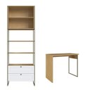Ver imagem 4 de Conjunto Office Completo 100% MDF com Escrivaninha e Armário Organizador 240cm Yescasa