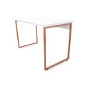 Ver imagem 2 de Mesa de Escritório Office Estilo Industrial Casavezi 120 Cm Branco com Cobre