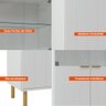 Cristaleira Ditália 4 Portas E-964 Cor:branco - 7