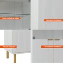 Ver imagem 7 de Cristaleira Ditália 4 Portas E-964 Cor:branco