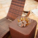 Ver imagem 5 de 2 Espreguiçadeiras Bona e Mesa Grécia com Chaise Meia Lua em Alumínio Piscina Área, Jardim Trama Ori