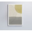 Ver imagem 1 de Quadro Abstrato Circulo, Linhas e Retângulo - 120x80 Cm - Tecido Canvas