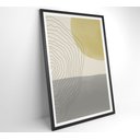 Ver imagem 3 de Quadro Abstrato Circulo, Linhas e Retângulo - 120x80 Cm - Tecido Canvas