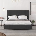 Ver imagem 2 de Cama Casal Flutuante 138cm com Cabeceira Romana Linho