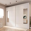 Ver imagem 1 de Guarda Roupa Casal 2 Portas de Correr Paris Plus com Espelho - Móveis Europa