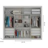Guarda Roupa Paris Plus 2 Portas de Correr Branco Acetinado - Móveis Europa - 3