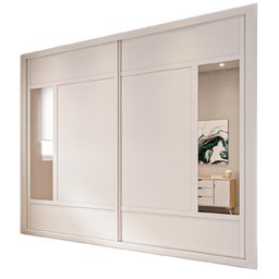 Guarda Roupa Paris Plus 2 Portas de Correr Branco Acetinado - Móveis Europa - 2