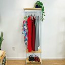 Ver imagem 1 de Arara Armário Modular Industrial Slim Natural e Branco