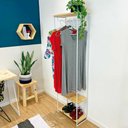 Ver imagem 2 de Arara Armário Modular Industrial Slim Natural e Branco