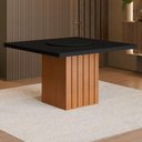 Ver imagem 2 de Mesa de Jantar Quadrada com Tampo Giratório 8 Lugares Multimóveis Cr50231 Cinamomo/preto