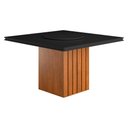 Ver imagem 1 de Mesa de Jantar Quadrada com Tampo Giratório 8 Lugares Multimóveis Cr50231 Cinamomo/preto