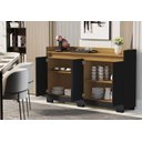 Ver imagem 4 de Aparador Buffet Real 4 Portas Preto/mel Primus Móveis