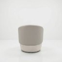 Ver imagem 4 de Poltrona Orgânica Elegante Anatômica Sala Quarto Recepção Compose Boucle Bege Corino Bege