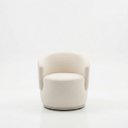 Ver imagem 2 de Poltrona Orgânica Elegante Anatômica Sala Quarto Recepção Compose Boucle Bege Corino Bege
