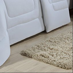 Kit 04 Peças Edredom Casal 100% Algodão em Malha Branco - 5