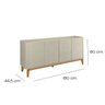Conjunto Sala de Jantar Cristaleira Buffet Moderno Decoracao Off White:off White/cinamomo - 12