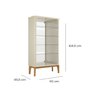 Conjunto Sala de Jantar Cristaleira Buffet Moderno Decoracao Off White:off White/cinamomo - 7