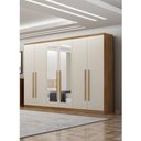 Ver imagem 1 de Guarda Roupa Casal Bellagio 6 Portas e 6 Gavetas com Espelho Novo Horizonte