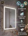 Ver imagem 7 de Espelho Led 90x50 Botão Touch Luz 3 Cores Frio Neutro Quente Iluminação Jateado